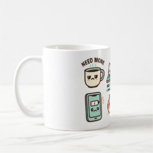 Cute Funny Food & Cat Mug
