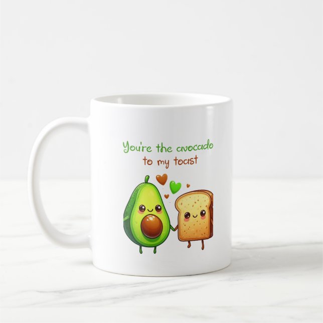 Cute Funny Food Pun Valentine's Day Friendship Coffee Mug (Left)