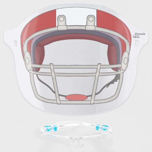 Cute Funny Football Helmet Sport Enthusiasts Face Shield Zazzle