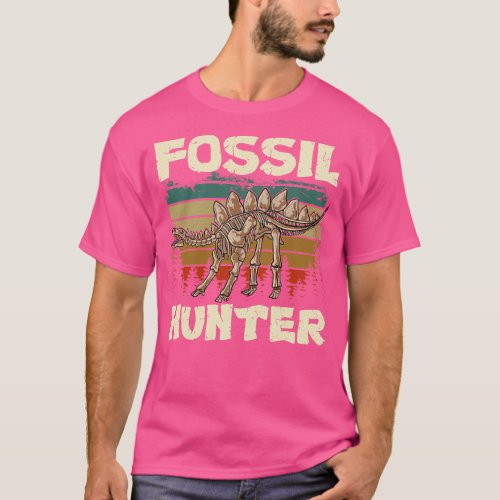 Cute Funny Fossil Hunter Paleontology Dinosaur T_Shirt