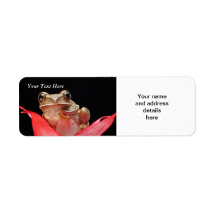 Cute, Funny Frog in Lily RAL Template Label