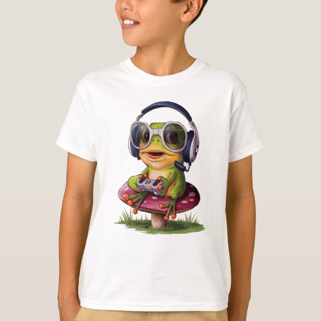 Cute Funny Frog  T-Shirt (Front)
