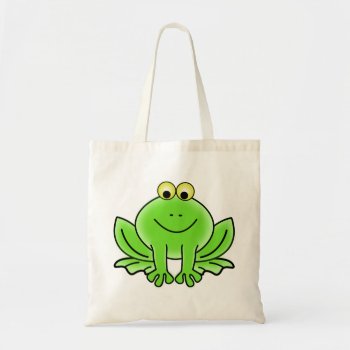 Cute Funny Frog Tote Bag by CuteFunnyAnimals at Zazzle