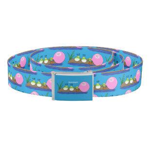 Cute funny frogs bubblegum cartoon illustration belt