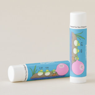 Cute funny frogs bubblegum cartoon illustration lip balm