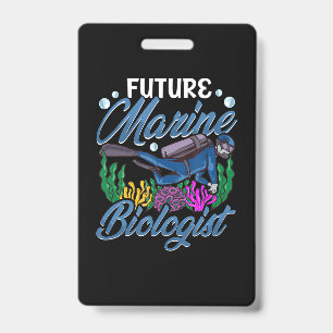 Cute & Funny Future Marine Biologist Biology Badge