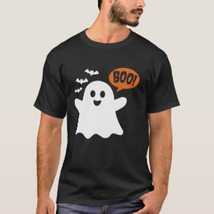 Cute Funny Ghost BOO Halloween Party Spooky Costum T-Shirt