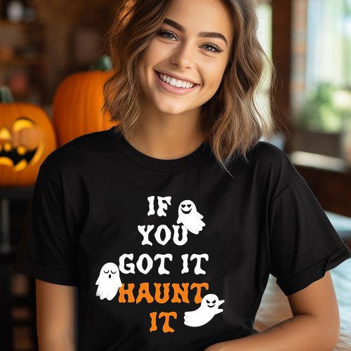 Cute Funny Ghost Halloween Quote  T_Shirt