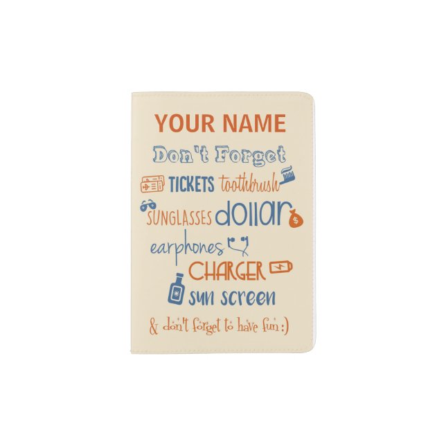 Cute Funny Gifts - Personalized Passport Cover (Front)
