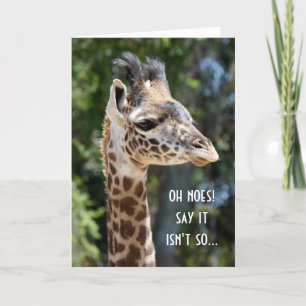Cute, Funny Giraffe Birthday Card