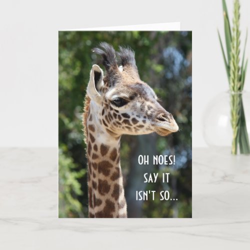 Cute Funny Giraffe Birthday Card