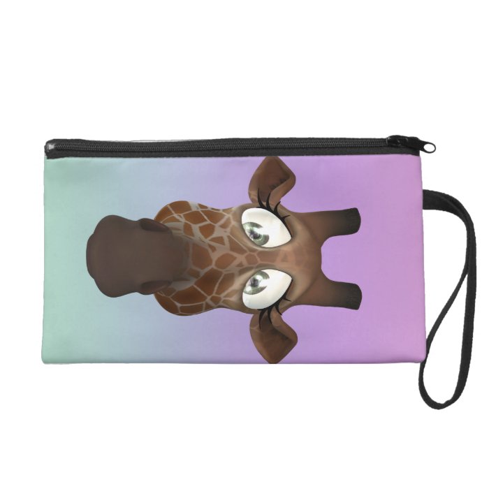 Cute Funny Giraffe Face Wristlets