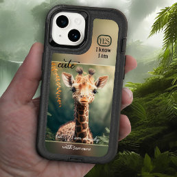 Cute Funny Giraffe iPhone 15 Case