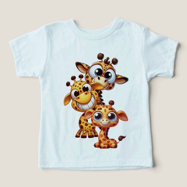 Cute Funny Giraffe Toddler T-shirt (Design Front)