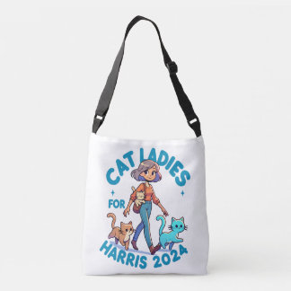 Cute Funny Girly Childless Cat Lady Kamala Harris Crossbody Bag