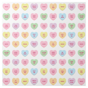 Cute funny girly custom conversation candy hearts gallery wrap