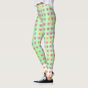 Cute funny girly custom conversation candy hearts leggings