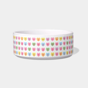 Cute funny girly custom tiny conversation hearts bowl