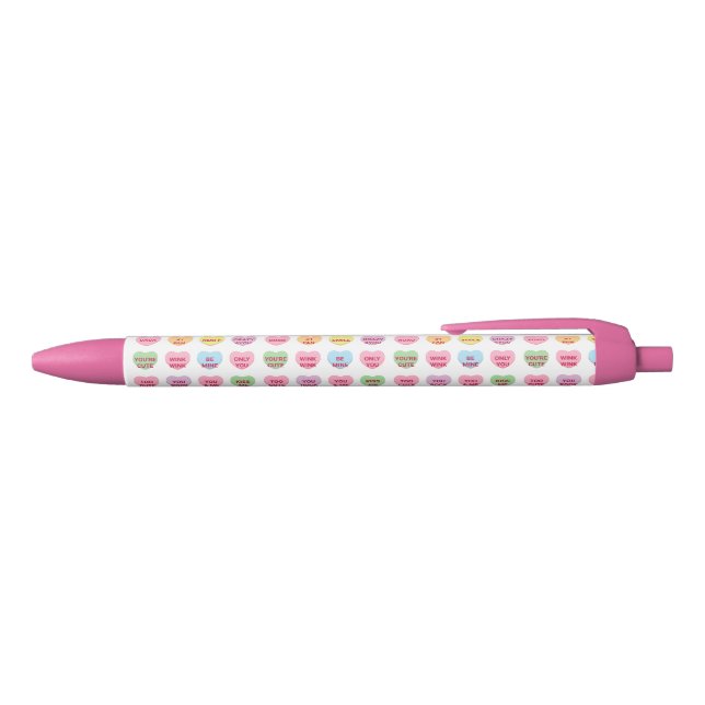 Cute funny girly tiny conversation candy hearts pen (Top)