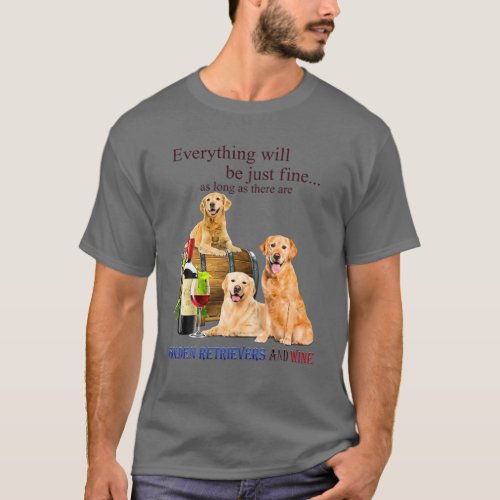 Cute Funny Golden Retriever Dog Gift Men Womens T_Shirt