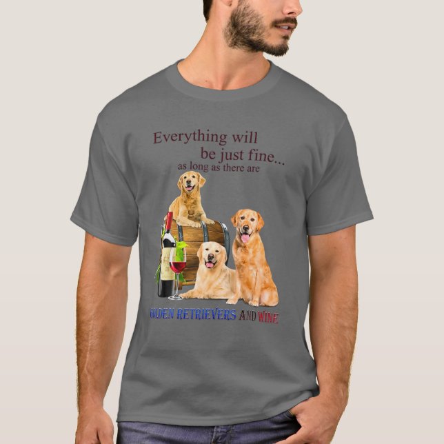 Cute Funny Golden Retriever Dog Gift Men Womens T-Shirt (Front)