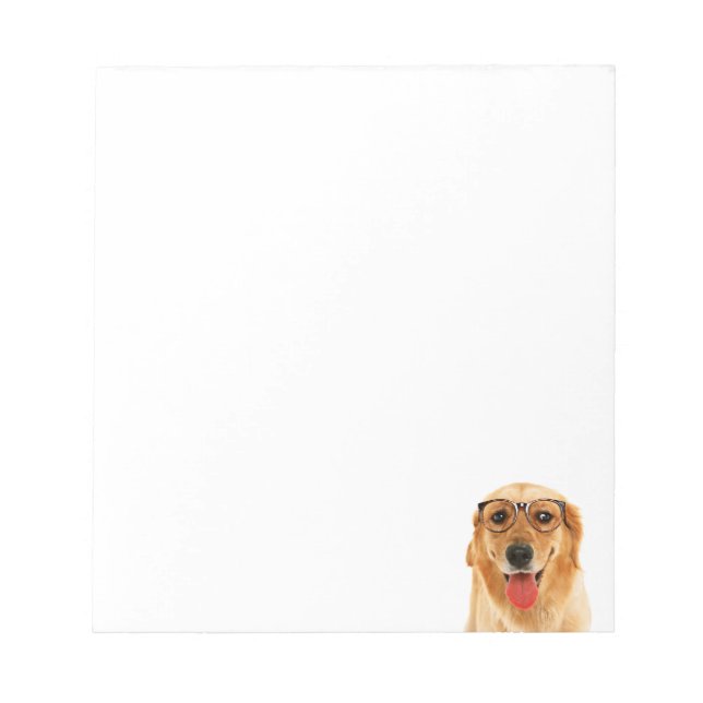 Cute funny Golden Retriever dog Notepad (Front)