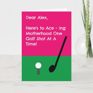 Cute Funny Golfing Pink First Mother's Day