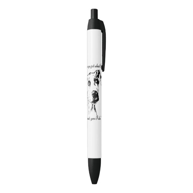 Cute Funny Great Dane Dog Quote  Spoiled Pet Humor Pen (Bottom (Vertical))