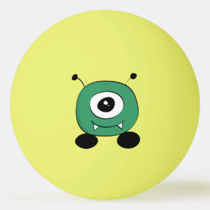 Cute Funny Green Alien Ping-Pong Ball
