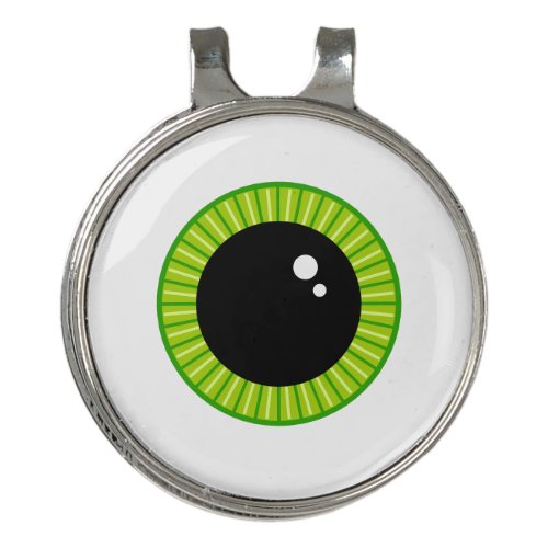Cute Funny Green Eyeball Golf Hat Clip