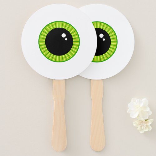 Cute Funny Green Eyeball Hand Fan
