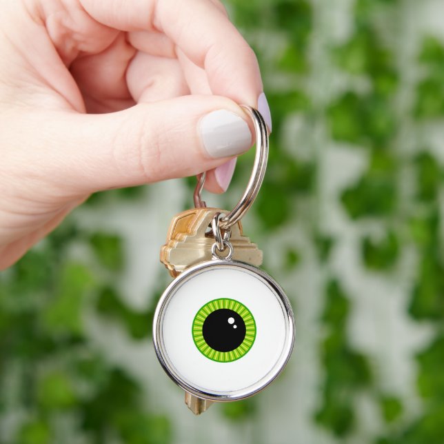 Cute Funny Green Eyeball Keychain (Hand)