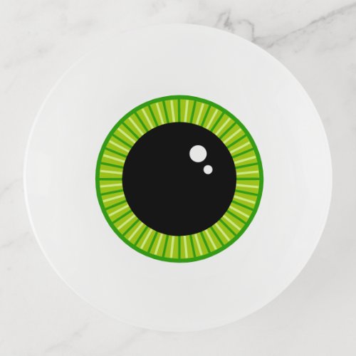 Cute Funny Green Eyeball Trinket Tray