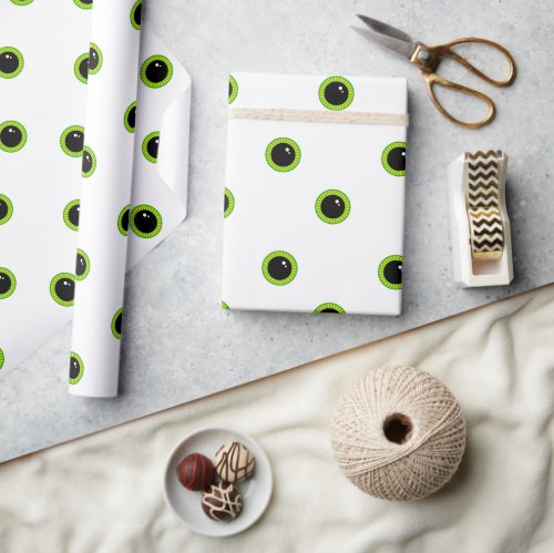 Cute Funny Green Eyes Wrapping Paper
