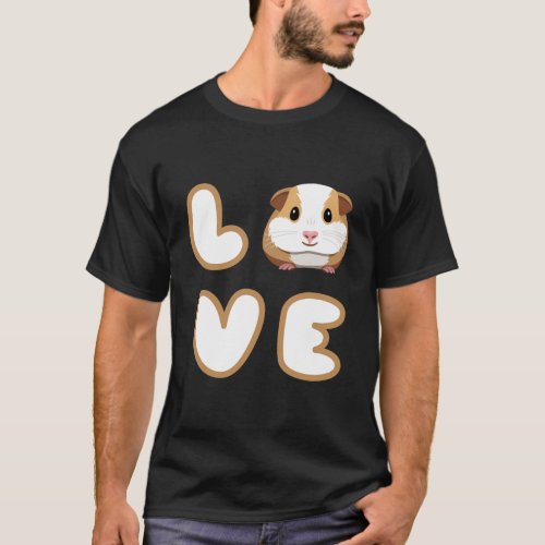 Cute Funny Guinea Pig Love T_Shirt