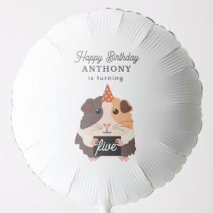 Cute Funny Guinea Pigs Pet Kids Birthday Name Age Balloon