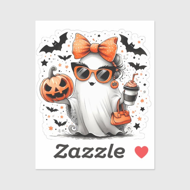 Cute Funny Halloween Ghost Sticker (Sheet)