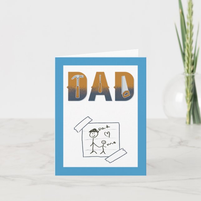 Cute Funny Handyman Dad Funny Birthday Card (Front)