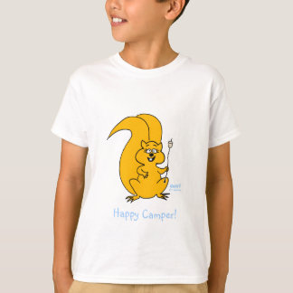 Cute Funny Happy Camper Squirrel Camping T Shirt