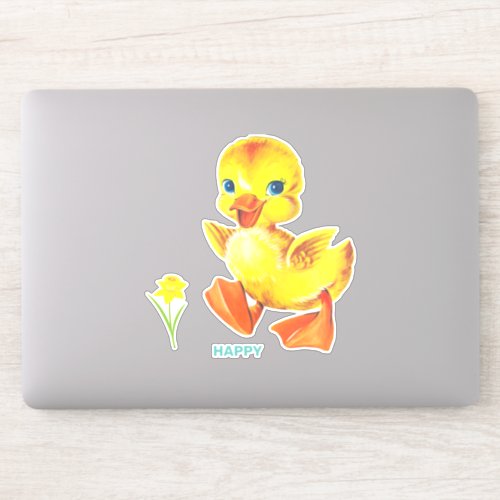 Cute Funny Happy Duckling Sticker