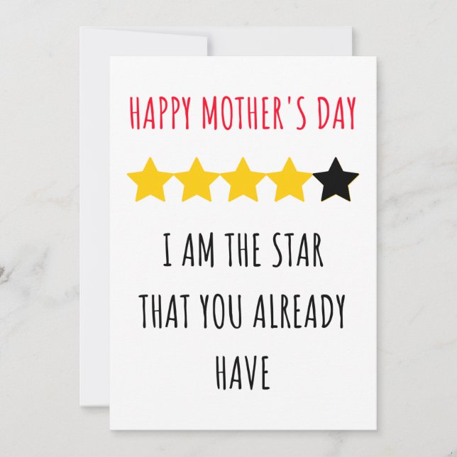 Cute & Funny Happy Mother's day card  (Front)