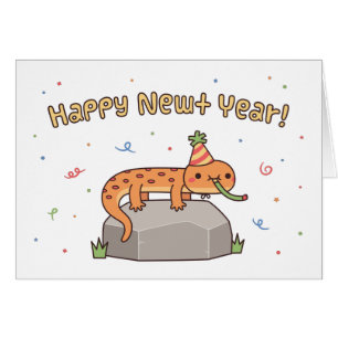 Cute Funny Happy Newt Year, Happy New Year Cards