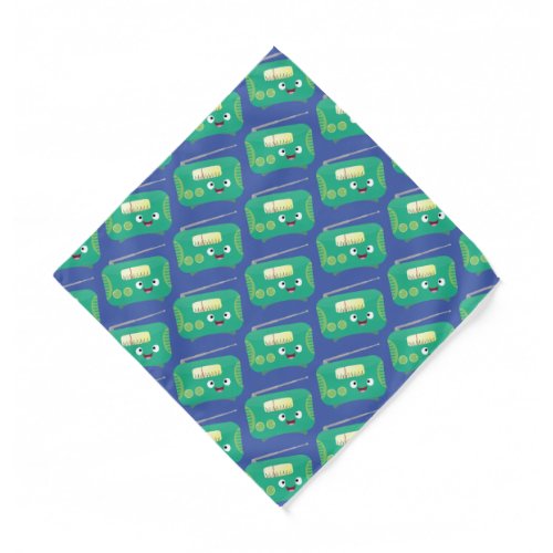 Cute funny happy retro radio cartoon bandana