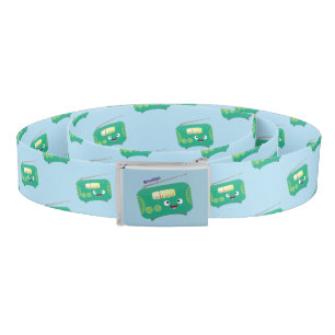 Cute funny happy retro radio cartoon belt