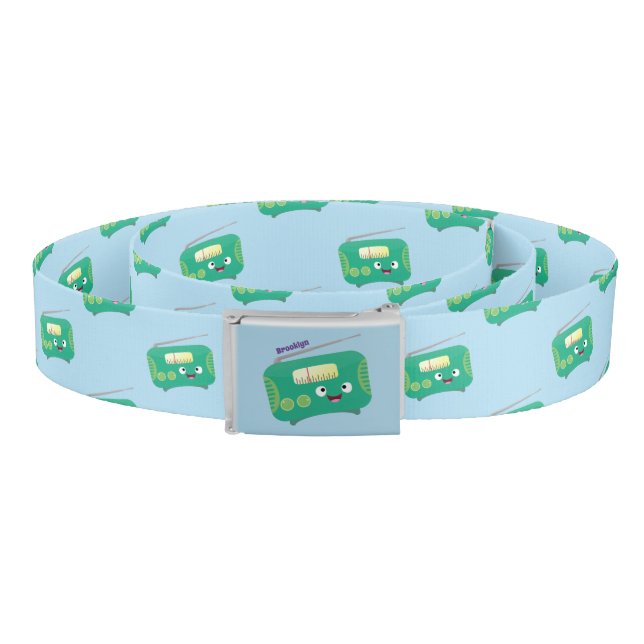 Cute funny happy retro radio cartoon belt (Coil)