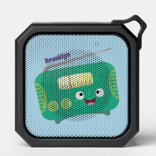 Cute funny happy retro radio cartoon bluetooth speaker