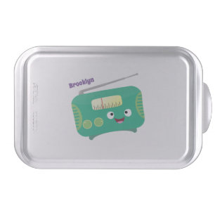 Cute funny happy retro radio cartoon cake pan