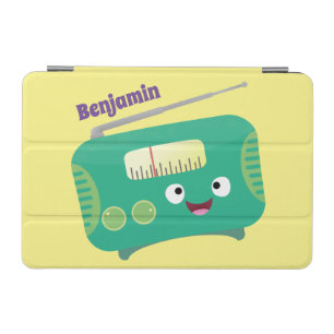Cute funny happy retro radio cartoon iPad mini cover