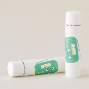 Cute funny happy retro radio cartoon lip balm