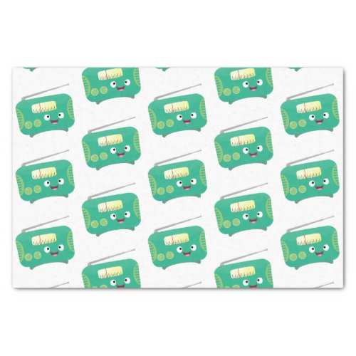 Cute funny happy retro radio cartoon tissue paper